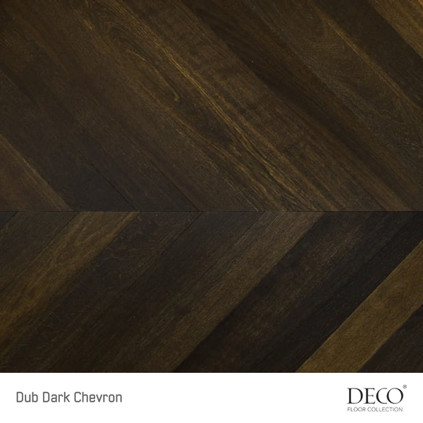 Dub Dark chevron – drevená podlaha
